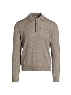 Modern-Fit Wool Polo Shirt