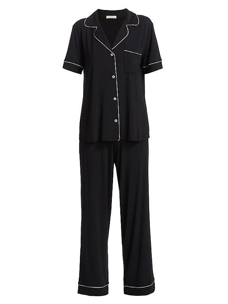 Gisele Short-Sleeve Top & Pants Pajama Set