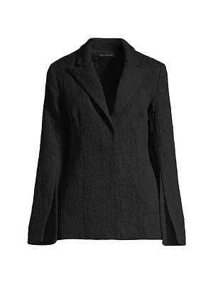 Textured Split Sleeve Blazer