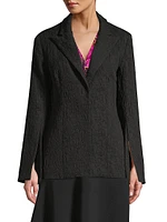 Textured Split Sleeve Blazer
