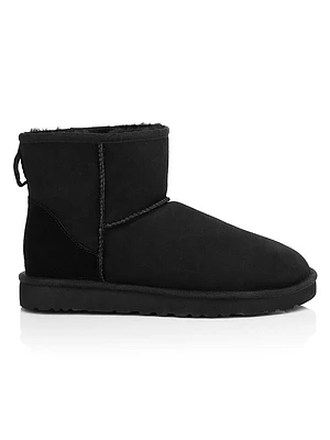 Classic Heritage Suede & Shearling Mini Bomber Boots