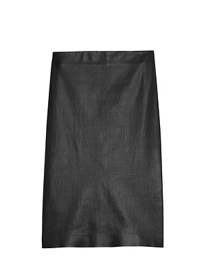 Skinny Leather Pencil Skirt