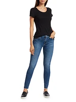 Farrah High-Rise Stretch Skinny Ankle Jeans