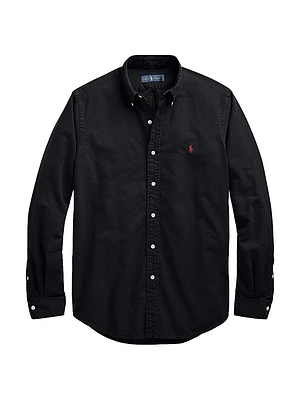 Garment-Dyed Classic-Fit Oxford Shirt