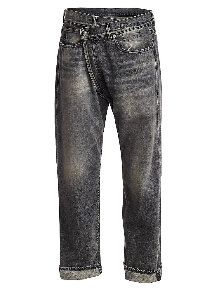 Faded Crossover Jeans