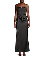 Strapless Sweetheart Flare Gown