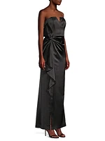 Strapless Sweetheart Flare Gown