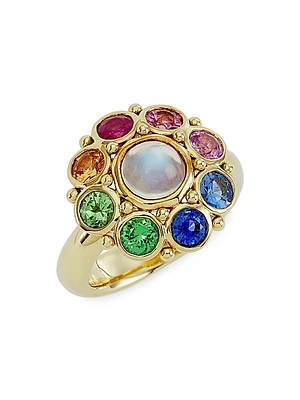 Celestial 18K Yellow Gold & Multi-Stone Stella Cluster Ring