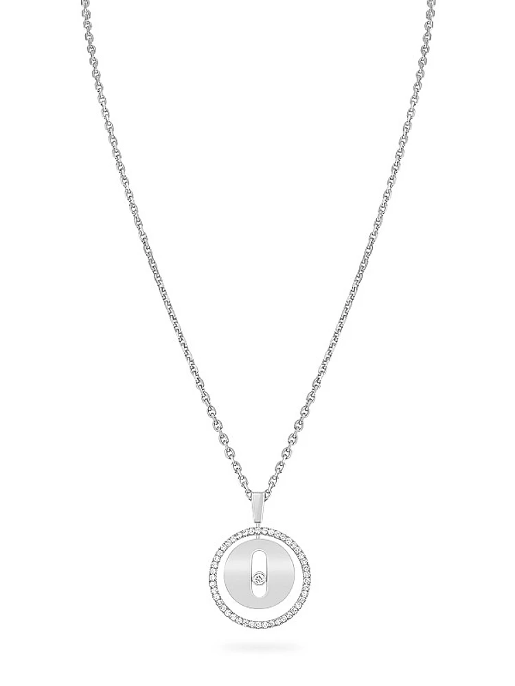 Lucky Move PM 18K White Gold & Diamond Pendant Necklace