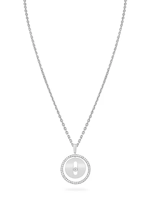 Lucky Move PM 18K White Gold & Diamond Pendant Necklace