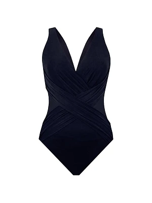 Illusionists Cross-Over One-Piece Swimsuit