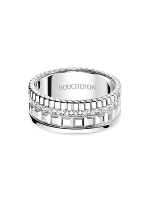 Quatre Radiant 18K White Gold & 0.24 TCW Diamond Ring