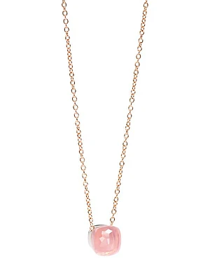 Nudo 18K Rose Gold & White Gold & Rose Quartz Pendant Necklace