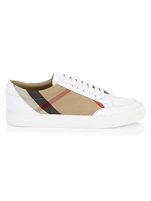 Salmond Vintage Check Leather & Textile Sneakers