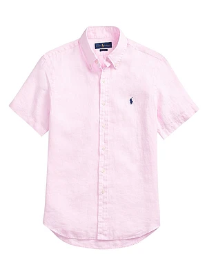 Classic-Fit Short-Sleeve Linen Shirt