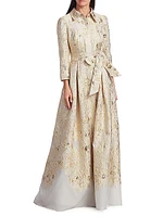 Brocade Shirt Gown