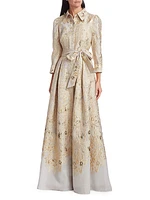 Brocade Shirt Gown