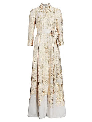 Brocade Shirt Gown