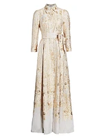 Brocade Shirt Gown