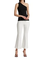 Pull-On Cropped Flare Pants