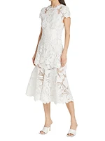 Laura Guipure Lace Midi-Dress