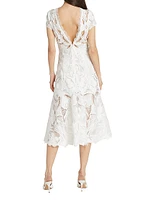 Laura Guipure Lace Midi-Dress