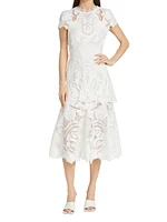 Laura Guipure Lace Midi-Dress
