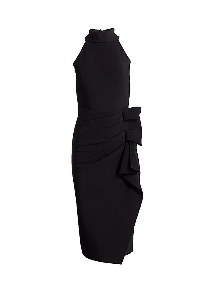 Halter Ruffle Midi Dress