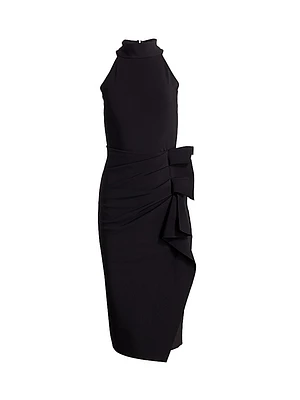 Halter Ruffle Midi Dress