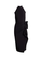 Halter Ruffle Midi Dress