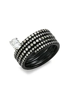 Blast 18K Black Gold & Diamond Ring