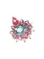 Arnez 18K Rose Gold, Platinum & Multi-Stone Cluster Ring