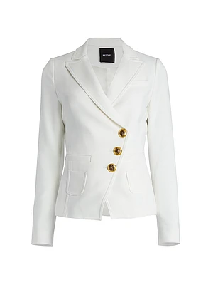 Single-Breasted Wrap Blazer