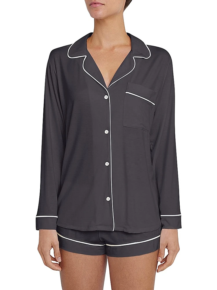 Gisele 2-Piece Piped Pajama Set