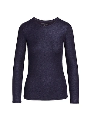 Metallic Long-Sleeve Top