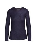 Metallic Long-Sleeve Top