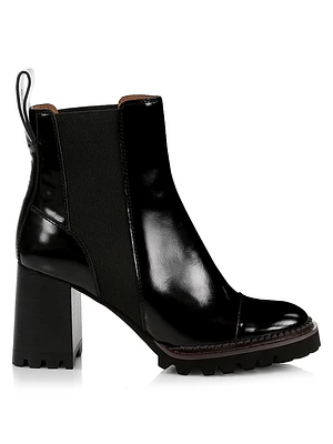 Mallory Lug-Sole Leather Chelsea Boots