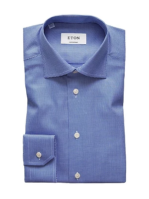 Contemporary-Fit Houndstooth Dress Shirt
