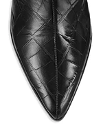 Analeah Lizard-Embossed Leather Boots