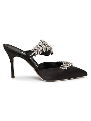 Lurum 90MM Embellished Satin Mules