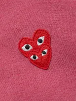Double Heart V-Neck Pullover
