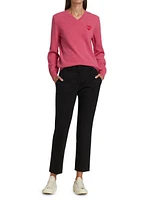 Double Heart V-Neck Pullover