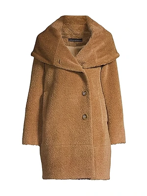 Alpaca & Wool Boucle Cocoon Coat