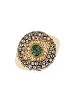 Evil Eye 18K Yellow Gold & Multi-Stone Dawn Chevalier Ring