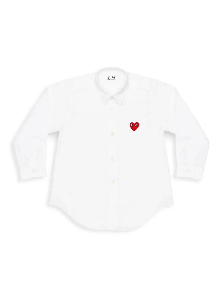 Little Kid's Play Kids Logo Button-Down Shirt
