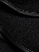 Leather-Trim Reversible Cashmere Cape