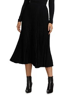 Essentials Elastic-Waist Pleated Skirt