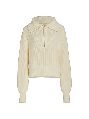 Mentone Quarter-Zip Knit Top