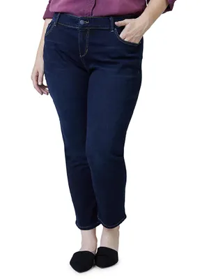 Mid-Rise Boyfriend Ankle Jeans