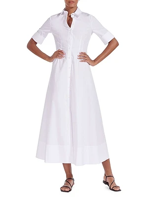 Joan Collared Maxi Shirtdress